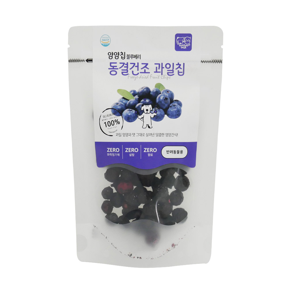 얌얌칩 강아지 야채칩 과일 블루베리 20G X 5봉 - 농업회사법인 (주)그린벨트의 친구들