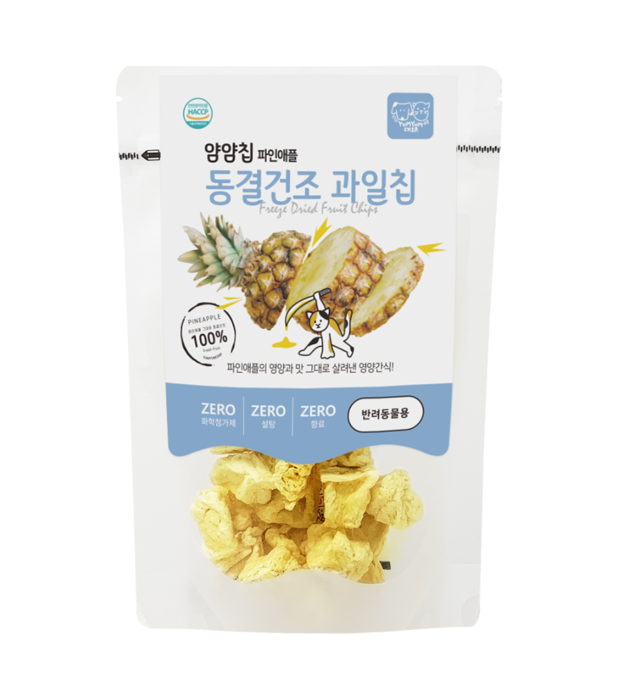 얌얌칩 강아지 야채칩 과일 파인애플 20g x 5봉
